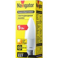 Светодиодная лампочка Navigator NLLB-P-C37-5-230-2.7K-E27
