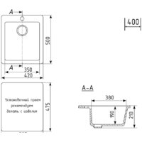 Кухонная мойка Mixline ML-GM14 551903 (темно-серый)