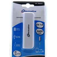 Внешний аккумулятор Electraline 500331 2600mAh (белый)