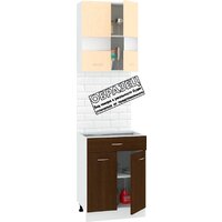 Готовая кухня Кортекс-мебель Корнелия Экстра 60р1ш2д без столешницы (дуб сонома/венге)