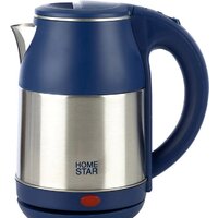 Электрический чайник HomeStar HS-1034 (стальной/синий)