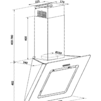 Кухонная вытяжка Weissgauff Sigma 60 PB WH