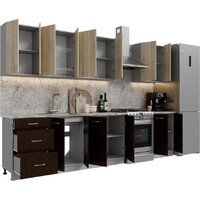 Готовая кухня Кортекс-мебель Корнелия Лира 2.5 (дуб сонома/венге/марсель)