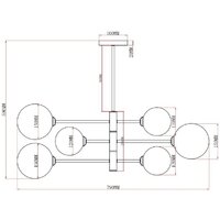 Подвесная люстра Moderli Molecule V10838-6P