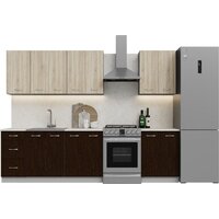 Готовая кухня Кортекс-мебель Корнелия Лира 2.2 (дуб сонома/венге/королевский опал)