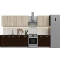 Готовая кухня Кортекс-мебель Корнелия Лира 2.6 (дуб сонома/венге/королевский опал)