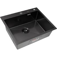 Кухонная мойка ARFEKA Eco AR 600*500 Black PVD Nano Decor Volcanic Rock