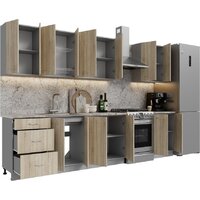 Готовая кухня Кортекс-мебель Корнелия Лира 2.5 (дуб сонома/марсель)