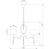 Подвесная люстра Евросвет Madera 10093/5 (хром/прозрачный хрусталь)