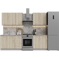 Готовая кухня Кортекс-мебель Корнелия Лира 2.0 (дуб сонома/марсель)