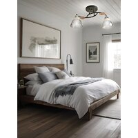 Припотолочная люстра Aitin Pro НПБ 02-2x60-101 8245/2 (черный/хром)