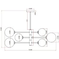 Подвесная люстра Moderli Molecule V10840-6P