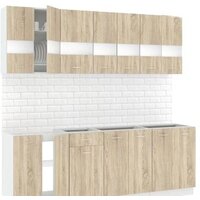 Готовая кухня Кортекс-мебель Корнелия Экстра 2.2 без столешницы (дуб сонома)
