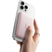 Внешний аккумулятор Baseus PicoGo AM41 Ultra-Slim Qi2 Magnetic Power Bank 10000mAh (розовый)