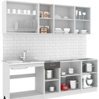 Готовая кухня Кортекс-мебель Корнелия Лира-лайт 2.3м (дуб сонома/королевский опал)