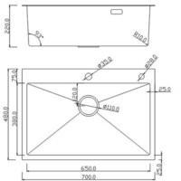 Кухонная мойка Roxen Simple 560220-70B PVD графит (с коландером и дозатором)