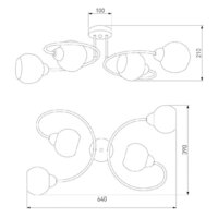 Припотолочная люстра Евросвет Tulia 30136/4 (хром)