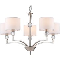Подвесная люстра Ambrella light LH71121/5 SN/WH (никель/белый)