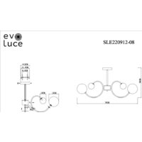 Люстра средней высоты Evoluce Formae SLE220912-08