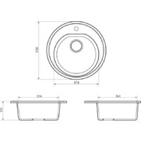 Кухонная мойка Berge BR-5200 (песочный матовый)