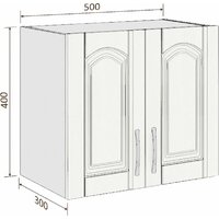 Шкаф навесной Кортекс-мебель Корнелия Ретро ВШ50г-400 (ольха)