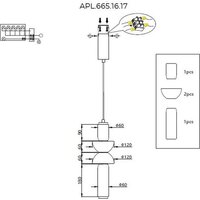 Подвесная люстра Aployt APL.665.16.17