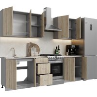 Готовая кухня Кортекс-мебель Корнелия Лира 2.0 (дуб сонома/королевский опал)