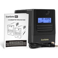 Источник бесперебойного питания ExeGate Smart LB-650.LCD.AVR.2SH.USB