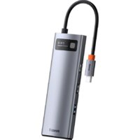 Док-станция Baseus Metal Gleam Series 8-in-1 Multifunctional Type-C HUB Docking Station CAHUB-CV0G