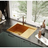 Кухонная мойка Mixline Pro 552924 (золото, с сифоном)