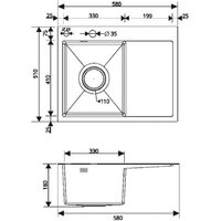 Кухонная мойка РМС MRK-5851L (с дозатором)