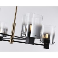 Подвесная люстра Ambrella light LH57041/6 BK/DBS/SM (черный/темная латунь/дымчатый)