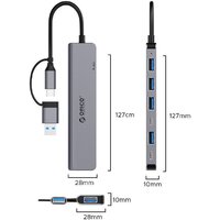 USB-хаб Orico YSA7-U3-GY-BP