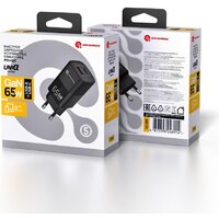 Сетевое зарядное Atomic UniQ G651 GAN 65W (черный)