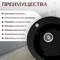Кухонная мойка Saniteco Linea (оникс)