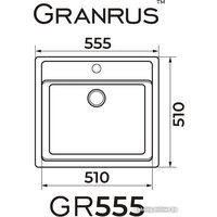 Кухонная мойка Granrus GR-555 (черный)