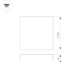 Светильник-тарелка Arlight SP-QUADRO-S600x600-60W 034804