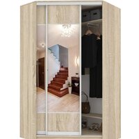 Шкаф-купе Кортекс-мебель Сенатор ШК30 Геометрия ДСП с зеркалом (дуб сонома)