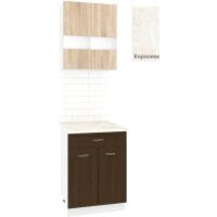 Готовая кухня Кортекс-мебель Корнелия Экстра 60р1ш2д (дуб сонома/венге/королевский опал)