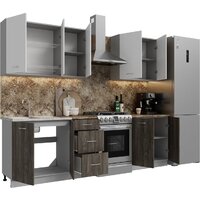 Готовая кухня Кортекс-мебель Корнелия Лира 2.0 (белый/орех элия/мадрид)