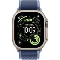 Умные часы Apple Watch Ultra 3 LTE 49 мм (титановый корпус, природный/синий, нейлоновый ремешок размера M/L)