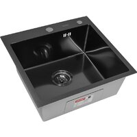 Кухонная мойка ARFEKA ECO AR мойка 500*500, коландер F, дозатор BLACK DECOR MILLET