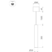 Люстра средней высоты Arlight SP-PIPE-HANG-L300-R30-9W Day4000 038612