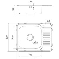 Кухонная мойка IDDIS Basic BAS65SLi77