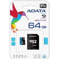 Карта памяти ADATA Premier AUSDX64GUICL10A1-RA1 microSDXC 64GB (с адаптером)