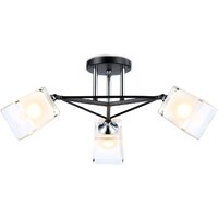 Люстра средней высоты Ambrella light TR303072/3 BK/CH/FR (черный/хром/белый матовый)