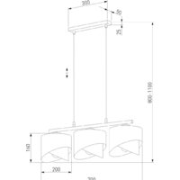 Подвесная люстра TK Lighting 4821 Grant White