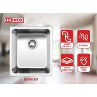 Кухонная мойка Ukinox Лофт LOB340.400-GT10P