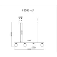 Подвесная люстра Moderli Lingdal V5091-4P