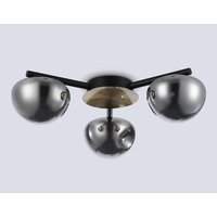 Припотолочная люстра Ambrella light LH12006/3 BK/GD/SM (черный/золото/дымчатый)